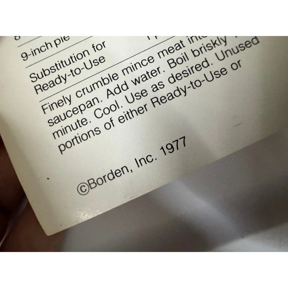 Vintage 1977 Borden None Such Mince Meat The Touch‎ of Taste Recipe Booklet